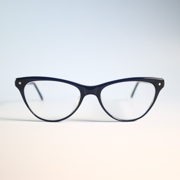 Kore Eyewear 3218 52-17 135 eyeglasses frames blue cat eye browline slim N8 - Picture 2 of 10